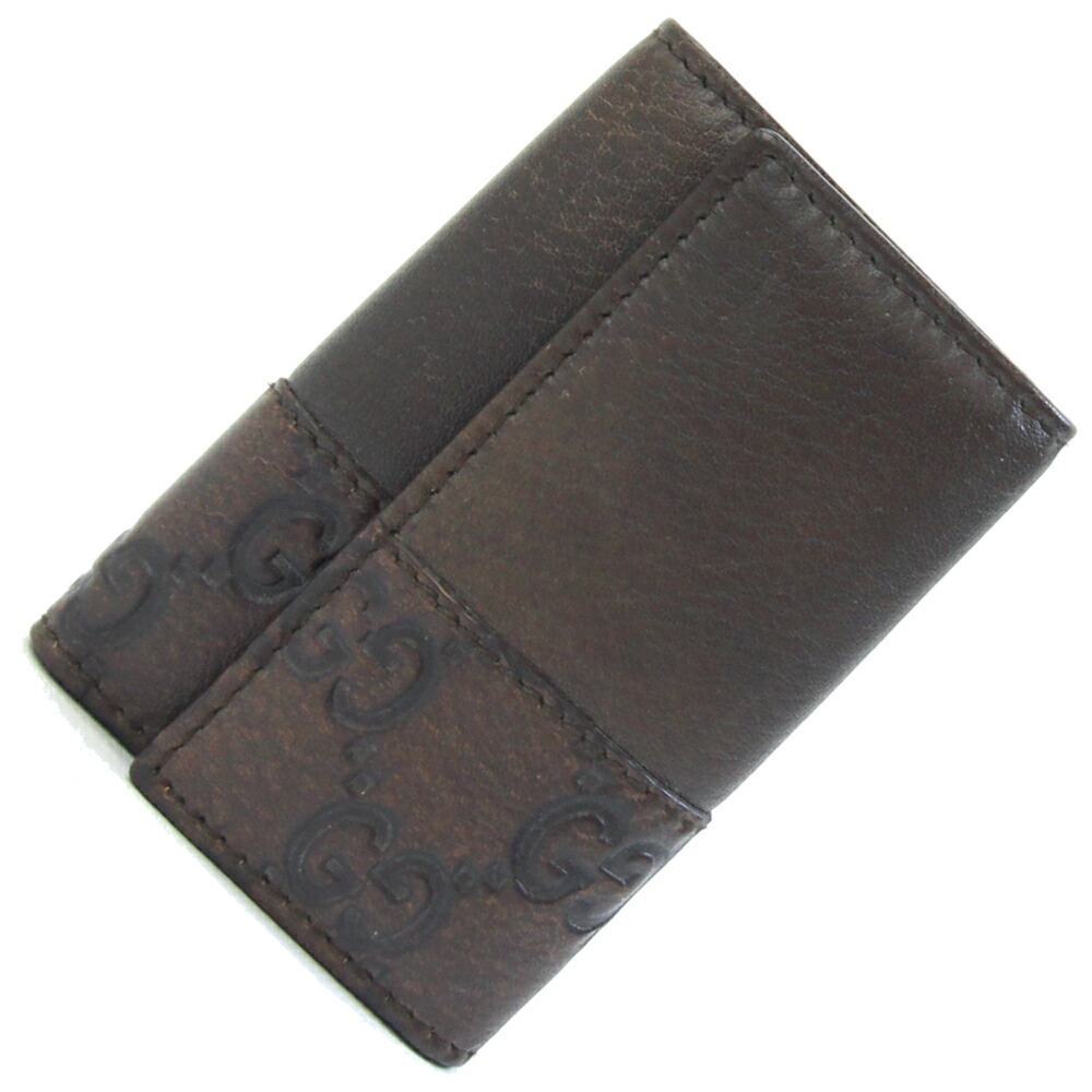 Gucci Ssima Keys Case Black Leather